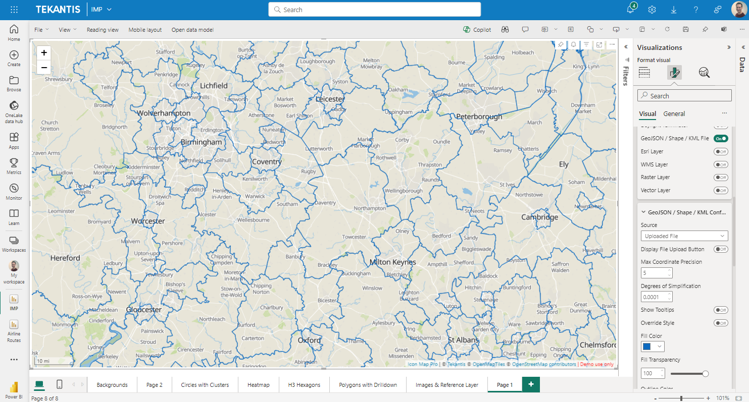 GeoJSON / Shapefile / KML files | Icon Map Pro