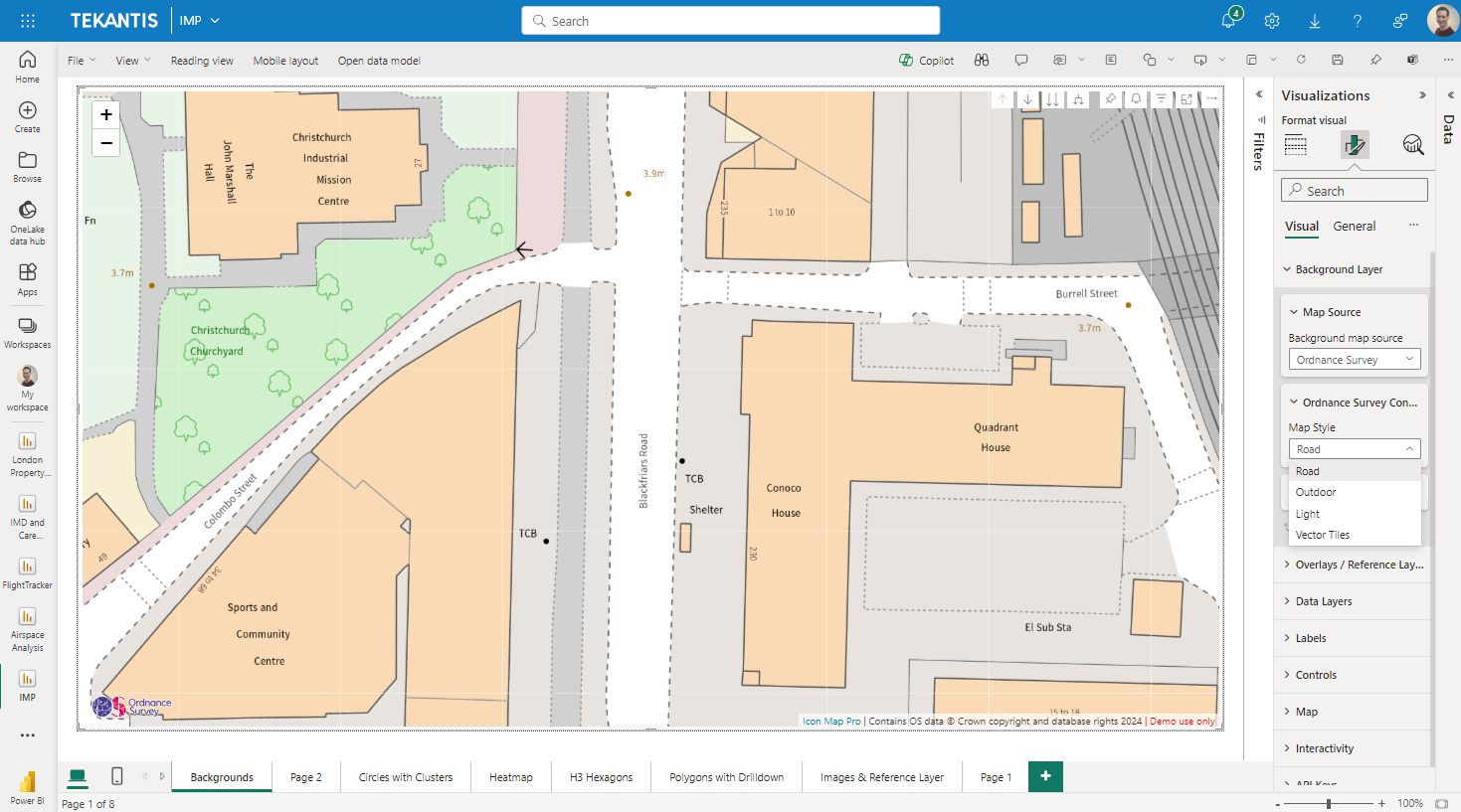 Ordnance Survey Maps in Icon Map Pro