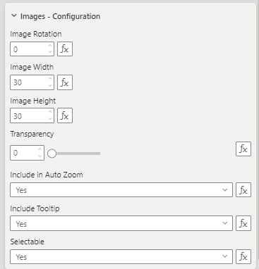 Image configuration options