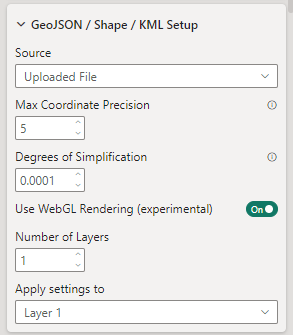 GeoJSON / Shape / KML Setup