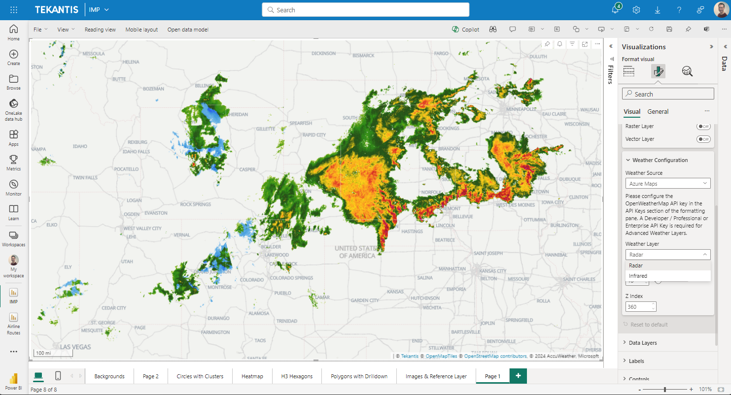 Azure Maps weather