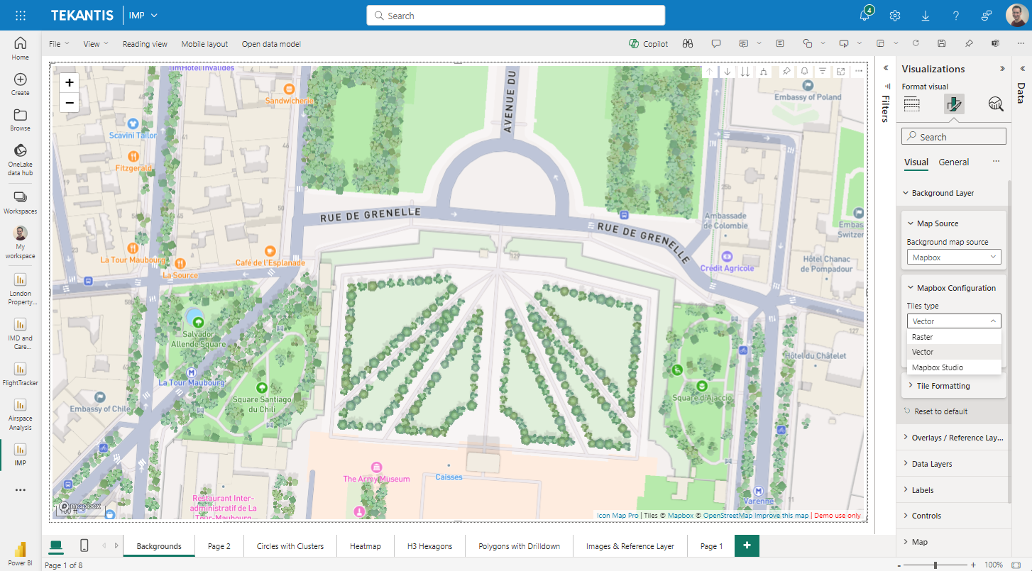 Mapbox in Icon Map Pro